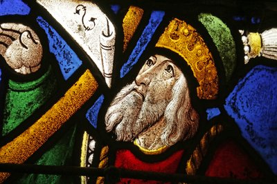 Vindue, der forestiller Isajs træ: Konge af French School